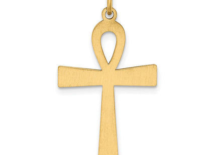 14K Laser Designed Ankh Cross Pendant (Style XR1066)