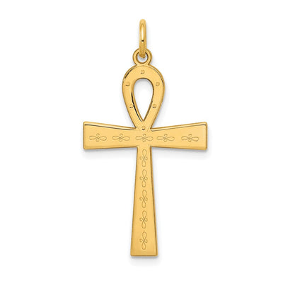 14K gold cross pendant
