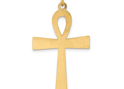 14K gold cross pendant, further view