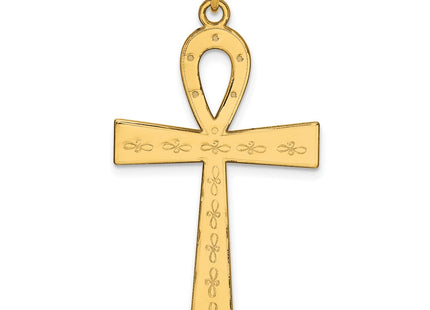 14K gold cross pendant