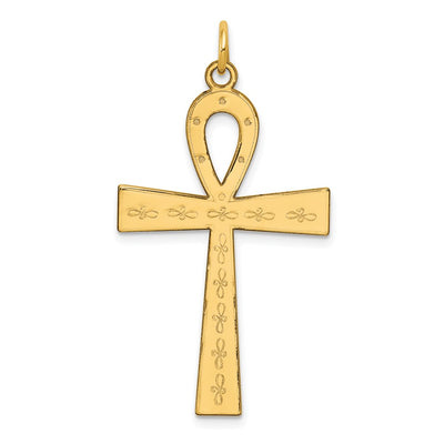14K gold cross pendant