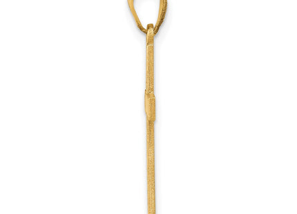 14K gold cross pendant, alternate view