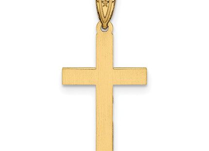 14K gold cross pendant, further view