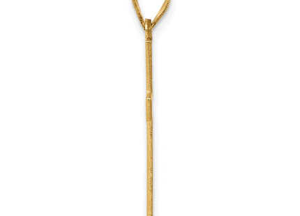 14K gold cross pendant, alternate view