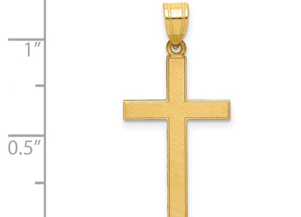14K gold cross pendant, another view