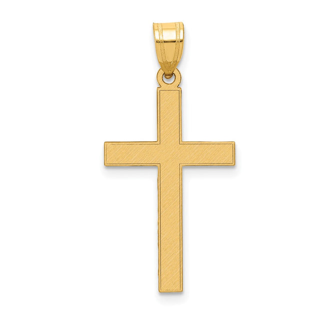 14K gold cross pendant