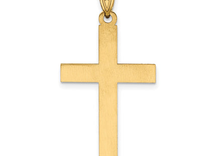 14K gold cross pendant, further view