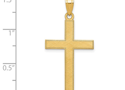 14K gold cross pendant, another view
