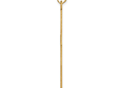 14K gold cross pendant, alternate view