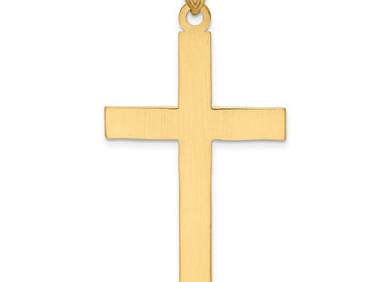 14K gold cross pendant, further view
