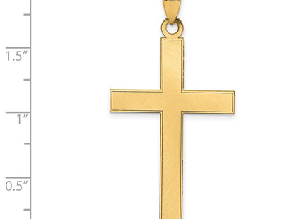 14K gold cross pendant, another view