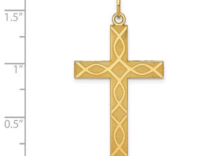 14K Laser Designed Cross Pendant (Style XR1197)