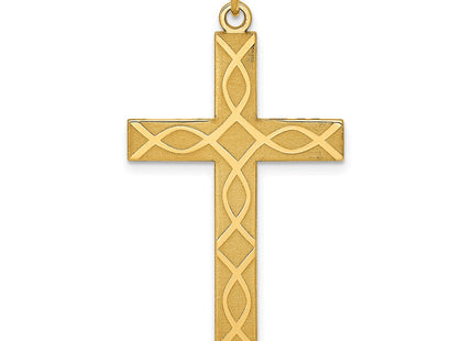 14K Laser Designed Cross Pendant (Style XR1197)