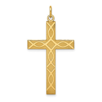 14K gold cross pendant