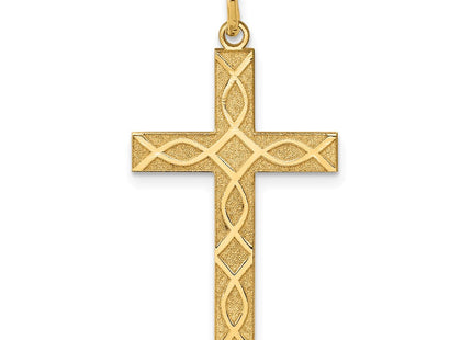 14K Laser Designed Cross Pendant (Style XR1198)