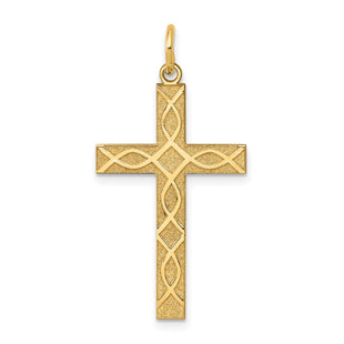 14K Laser Designed Cross Pendant (Style XR1198)