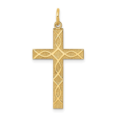 14K gold cross pendant