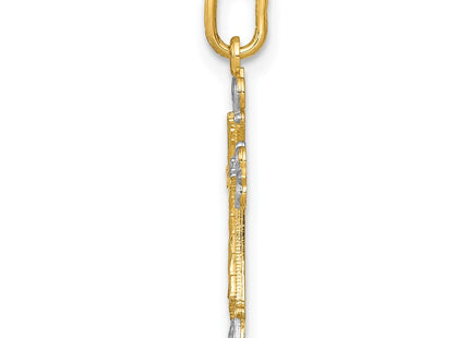14k Yellow & Rhodium Jewelry Style XR1208 - Classique Jewelry Inc.