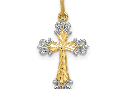 14k Yellow & Rhodium Jewelry Style XR1208 - Classique Jewelry Inc.