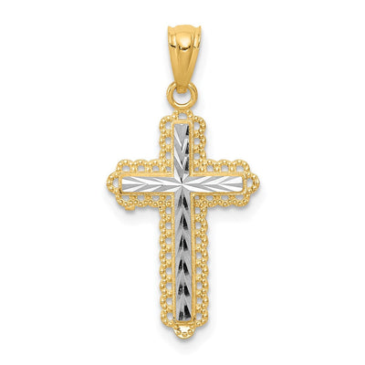 14K gold cross pendant