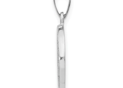 14K white gold miraculous medal pendant, alternate view