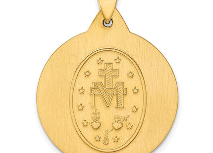 14K gold miraculous medal pendant, another view
