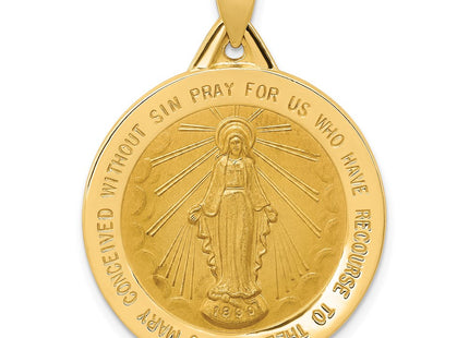 14K gold miraculous medal pendant