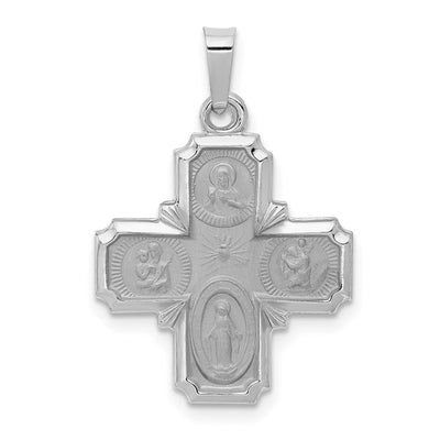14K white gold pendant