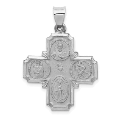 14K white gold pendant