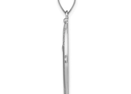 14K white gold pendant, alternate view