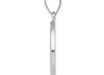 14K white gold st christopher pendant, alternate view
