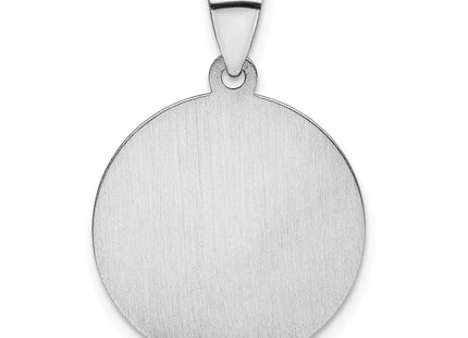 14K white gold st christopher pendant, further view