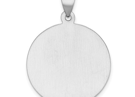 14K white gold st christopher pendant, further view