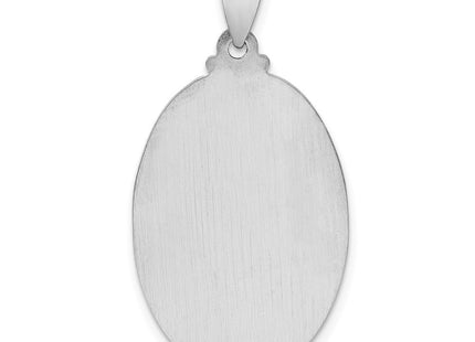 14K white gold st christopher pendant, further view
