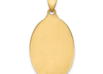 14k Polished and Satin St. Christopher Medal Hollow Pendant (Style XR1308)