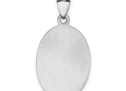 14K white gold st christopher pendant, further view