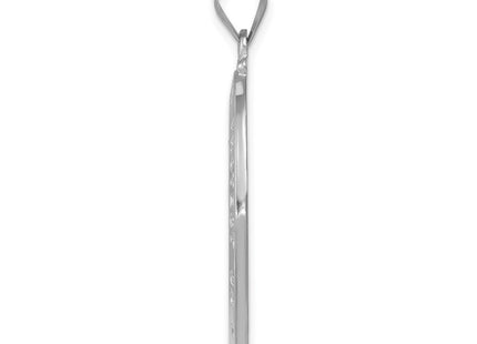 14K white gold st christopher pendant, alternate view