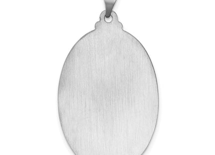 14K white gold st christopher pendant, further view