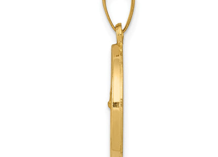 14k Polished and Satin St Gerard Medal Hollow Pendant (Style XR1330)