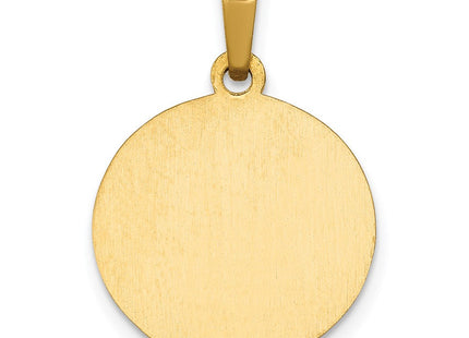 14k Polished and Satin St Gerard Medal Hollow Pendant (Style XR1330)