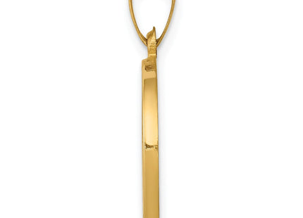 14k Polished and Satin St John Baptist Medal Hollow Pendant (Style XR1334)