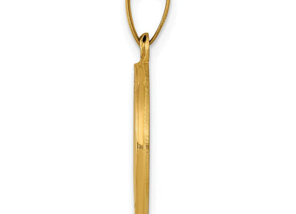 14k Polished and Satin St Joseph Medal Hollow Pendant (Style XR1338)