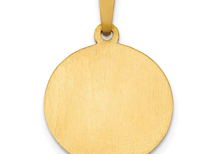 14k Polished and Satin St Joseph Medal Hollow Pendant (Style XR1338)