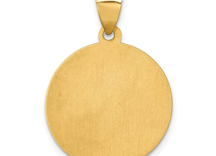 14k Polished and Satin St Jude Thaddeus Medal Hollow Pendant (Style XR1346)