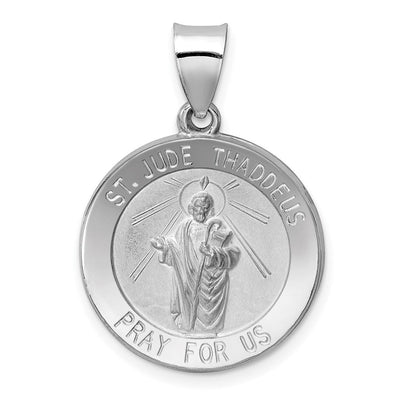 14K white gold pendant