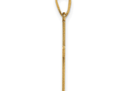14K gold cross pendant, alternate view