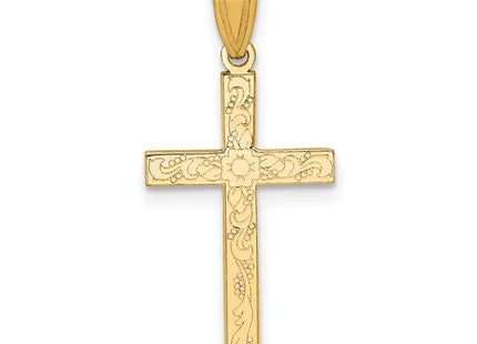 14K gold cross pendant