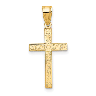 14K gold cross pendant