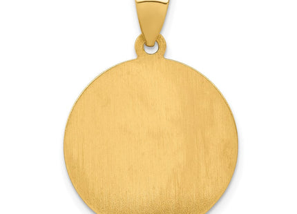 14k Polished and Satin St Patrick Medal Hollow Pendant (Style XR1373)