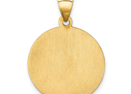 14k Polished and Satin St Paul Medal Hollow Pendant (Style XR1377)